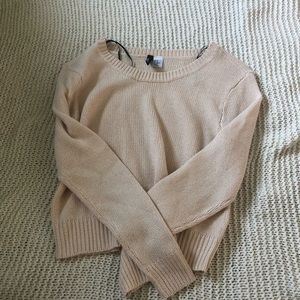 pink h&m cropped sweater
